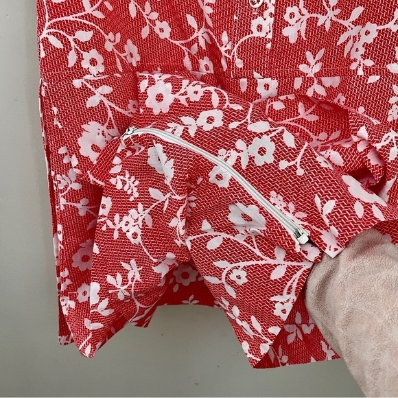 Vintage Floral Romper Red and White 14 - Picture 8 of 11